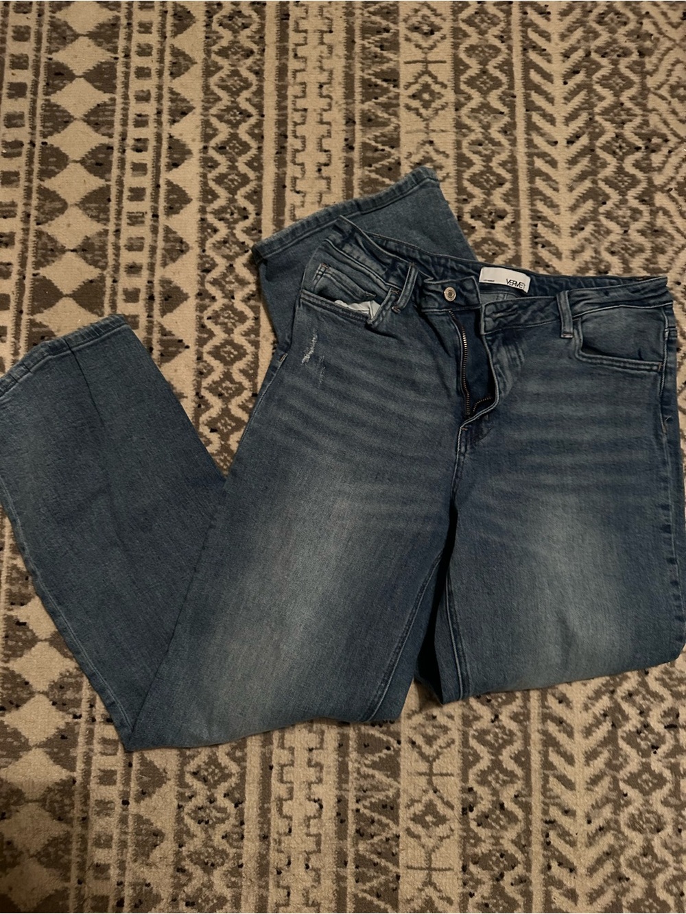 VERVET Women's Wide Leg Jeans — Medium Blue Wash